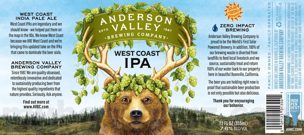 2025 Anderson Valley West Coast IPA 12oz Cans