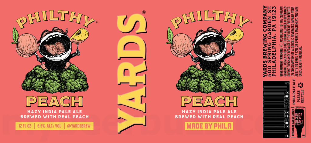 2025 Yards Brewing Philthy Peach 12-oz Cans