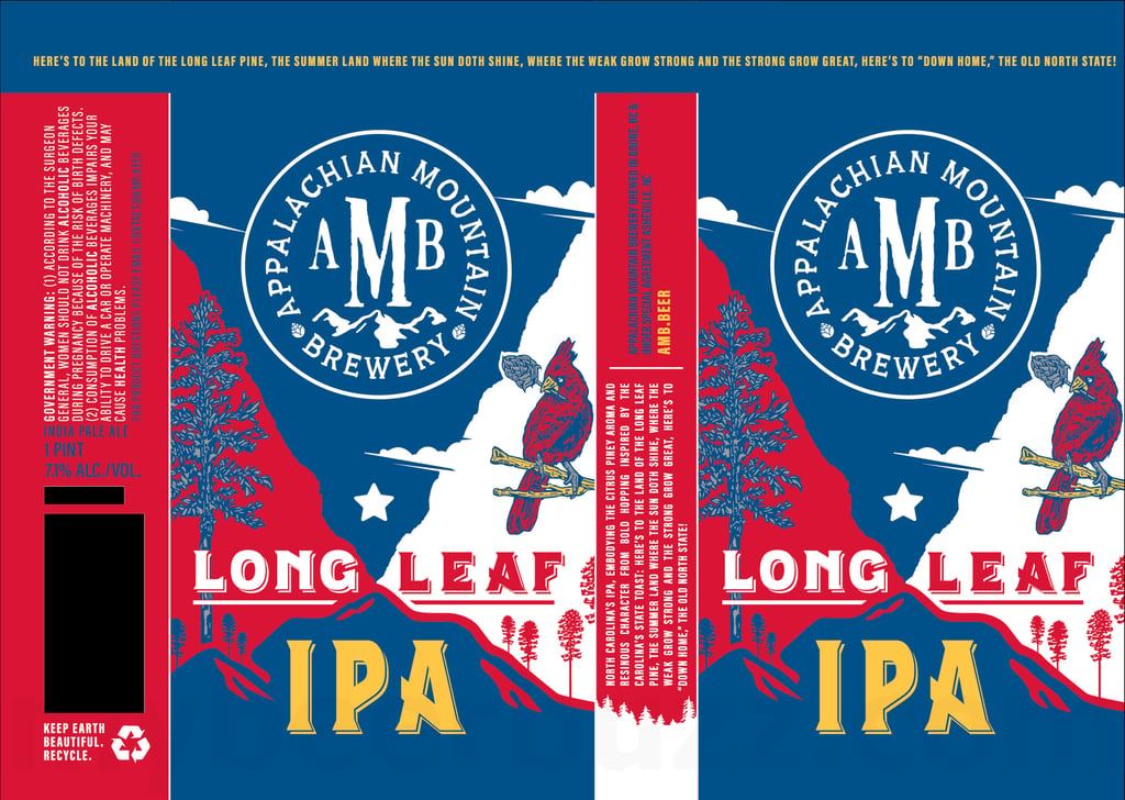 2025 Appalachian Mountain Brewery Long Leaf IPA 16-oz Cans