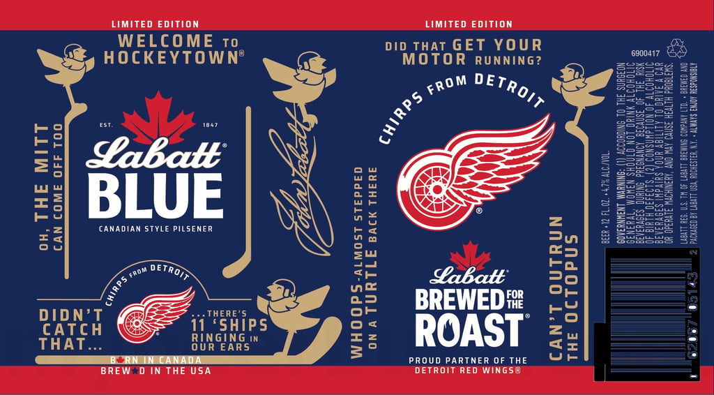 2026 Labatt Blue Redwings 12-oz Cans