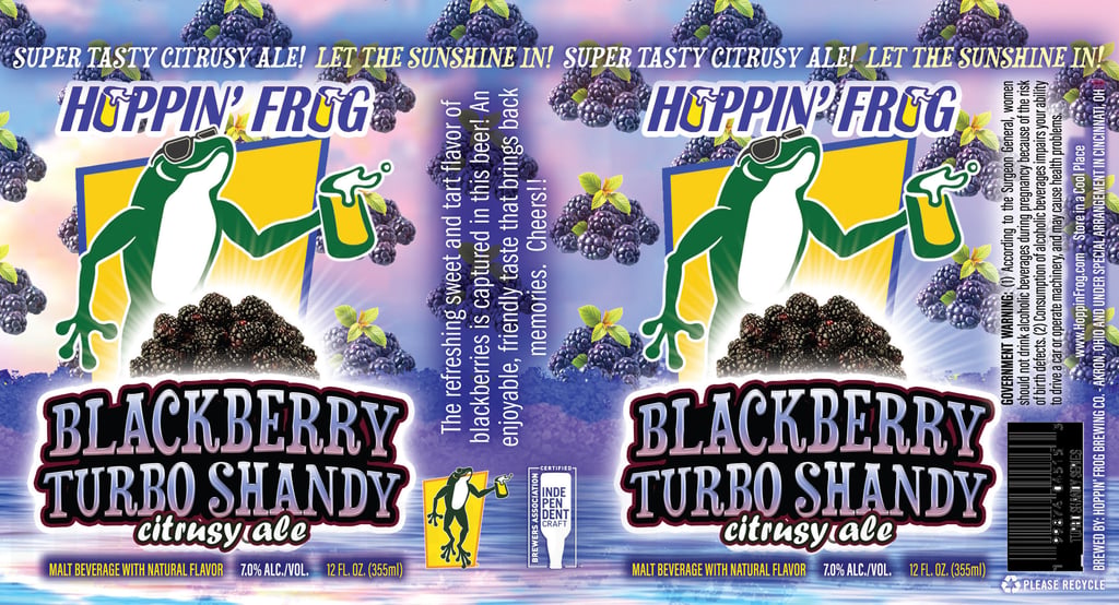 2026 Hoppin' Frog Blackberry Turbo Shandy 12-oz Cans