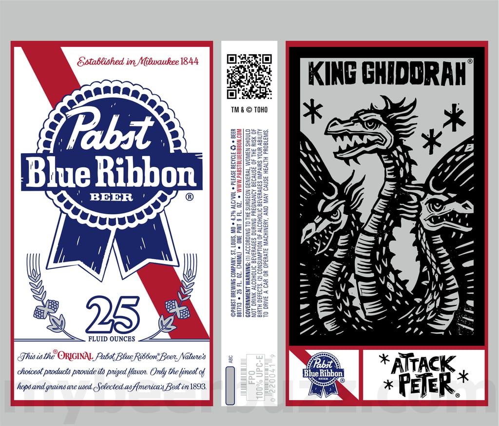 2025 Pabst Blue Ribbon King Gnidoran 15oz Cans