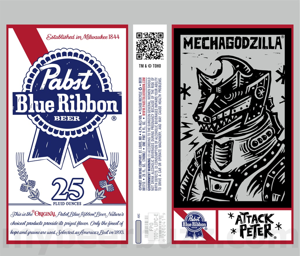 2025 Pabst Mechagodzilla 25oz Cans
