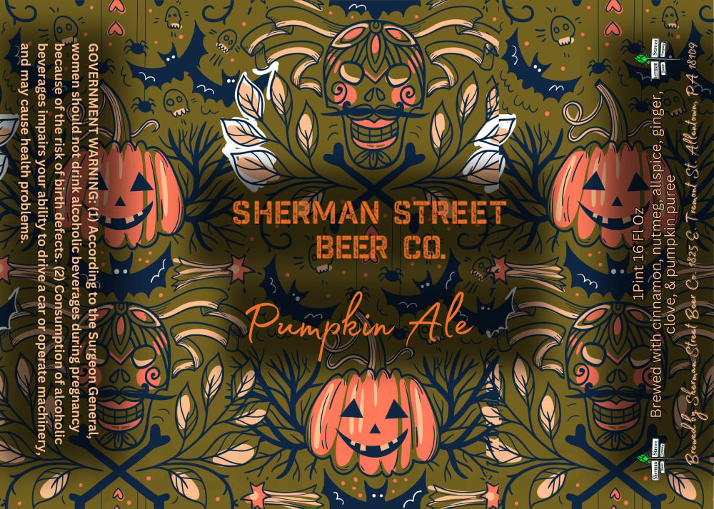 2025 Sherman Street Beer Pumpkin Ale 16-oz Cans