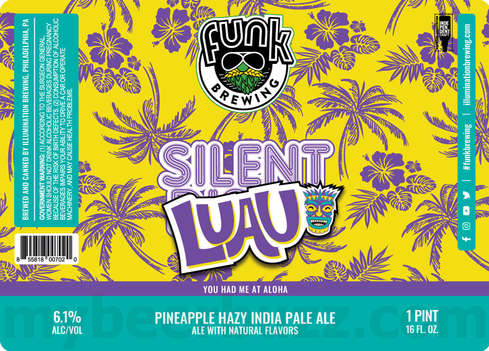 2025 Funk Brewing Silent Luau 16oz cans.