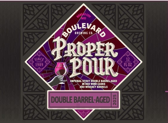 2025 Boulevard Brewing Proper Pour 12oz bottles.