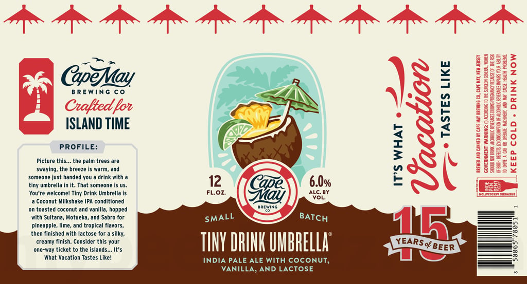 2026 Cape May Tiny Drink Umbrella 12-oz Cans