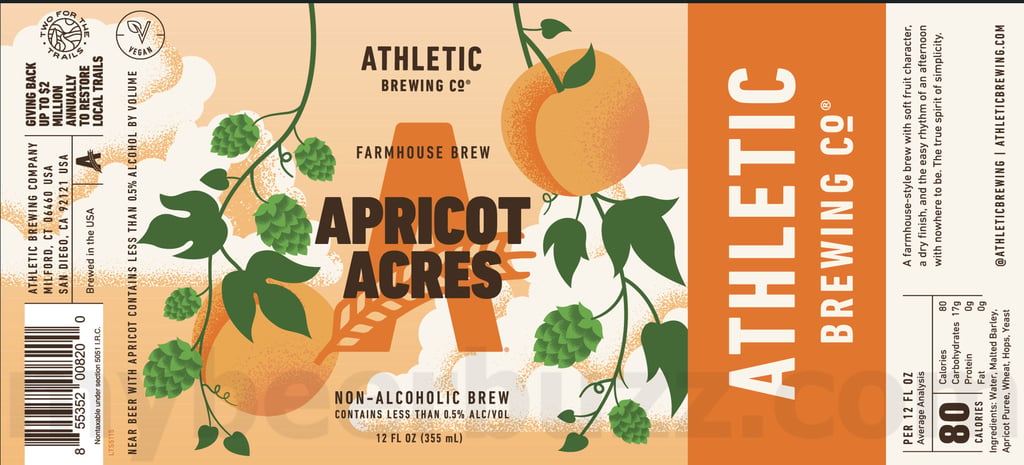 2025 Athletic Brewing Apricot Acres 12oz Cans