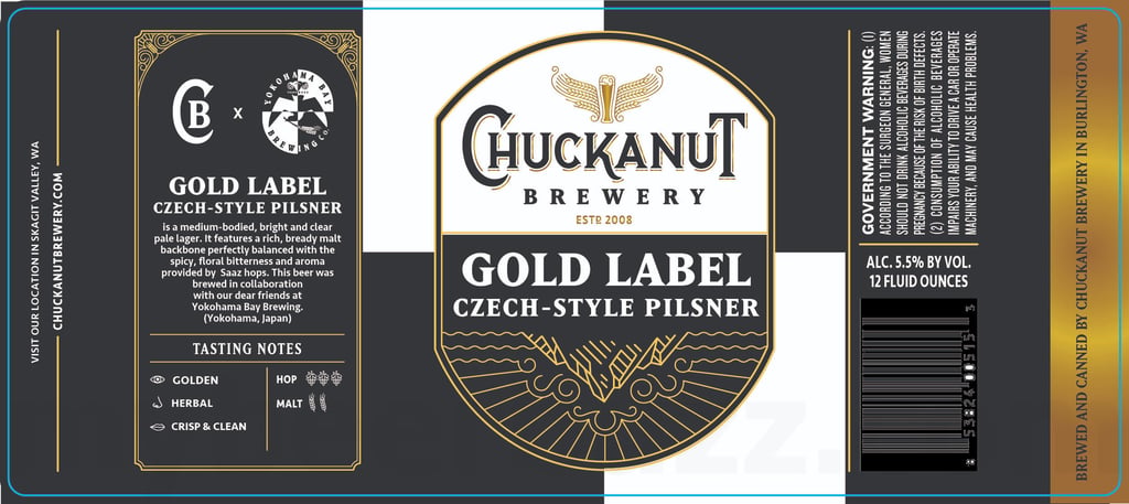 2025 Chuckanut 2025 Gold Label Czech-Style Pilsner 12-oz Cans