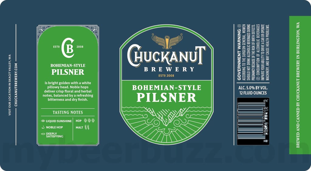 2025 Chuckanut Bohemian-STyle Pilsner 12oz Cans