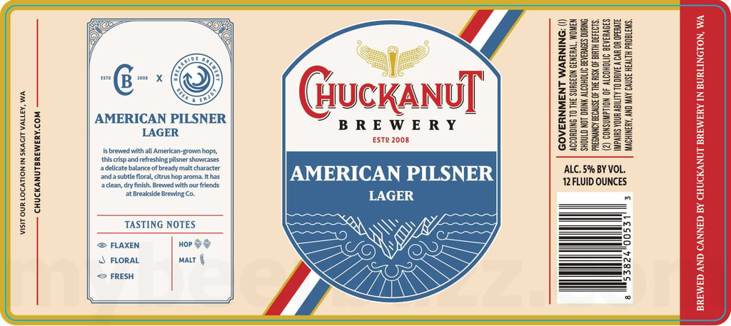 2025 Chuckanut American Pilsner 12oz Cans