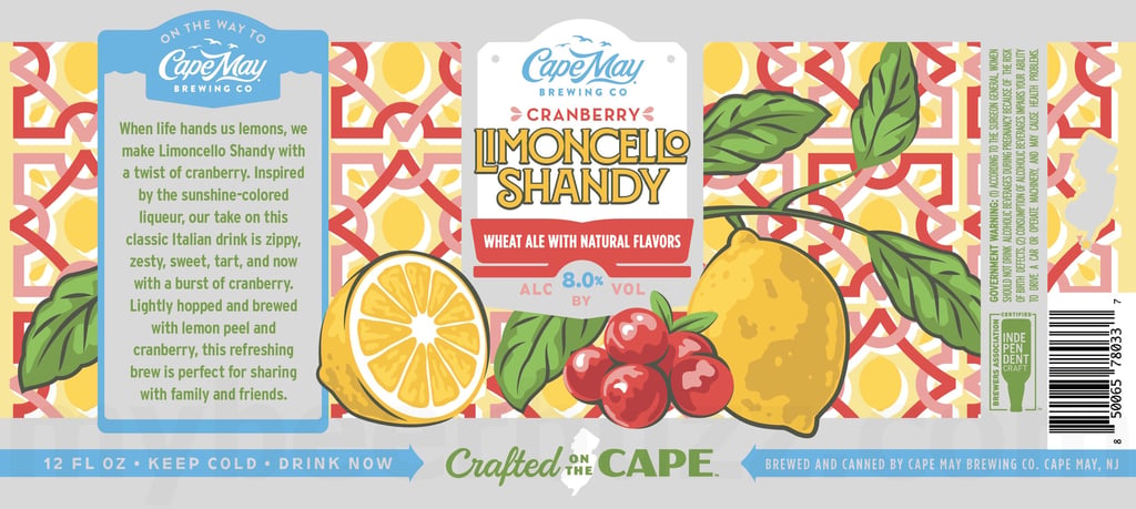 2025 Cape May Cranberry Limoncello Shandy 12-oz Cans