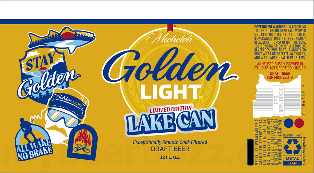 2026 Michelob Golden Light Limited Edition Lake 12-oz Can