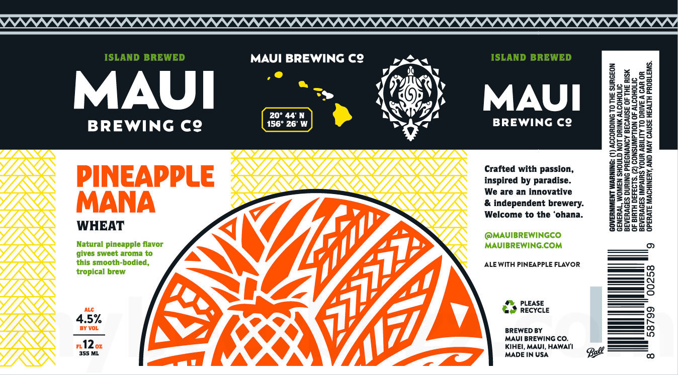 Modern Times & Maui Brewing Collaborating On Lava Tones / Trend Laser / Pineapple Mana / OMG 8 2026 Maui Brewing Pineapple Mana 12-oz Cans
