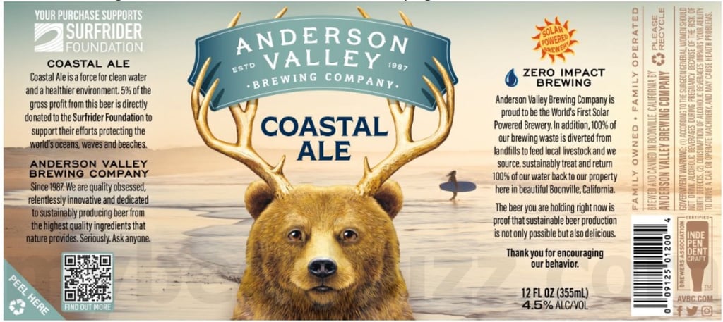 2025 Anderson Valley Coastal Ale 12oz Cans