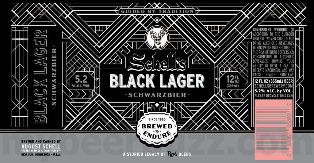2025 Schell's Black Lager 12oz Cans