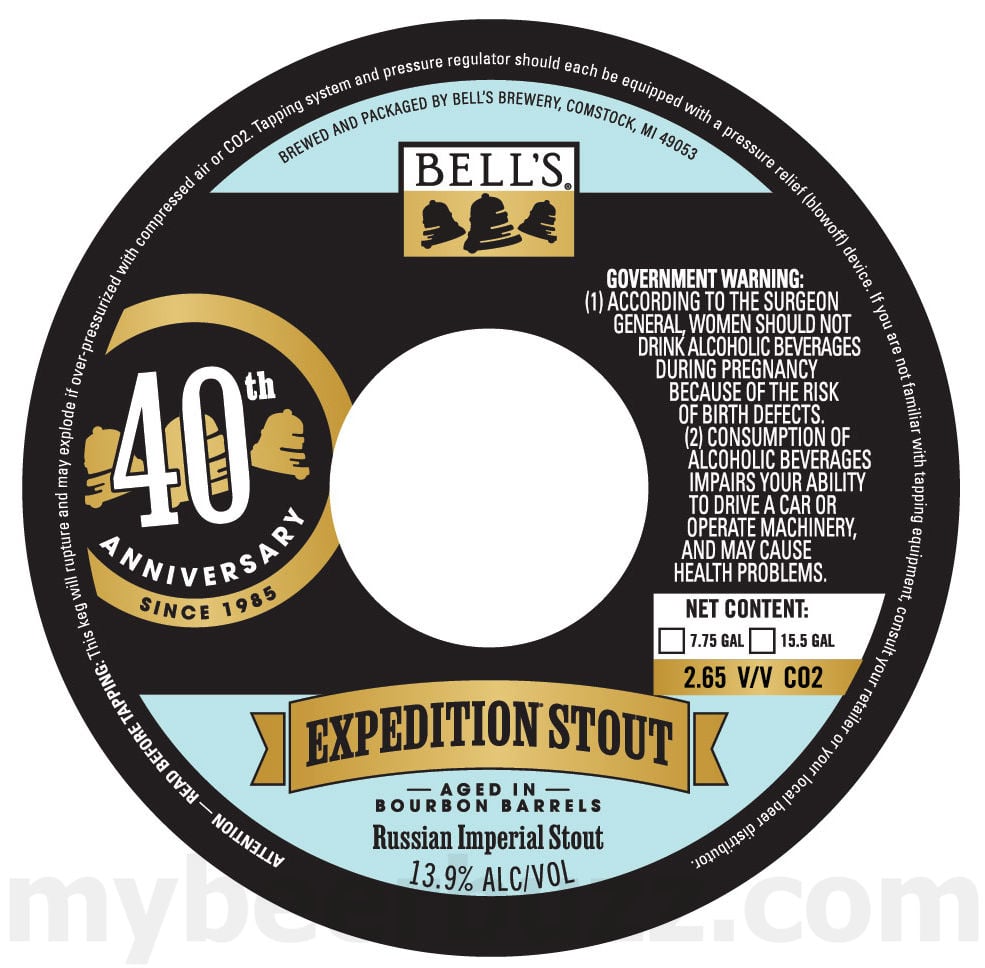2025 Bell's Brewery Expedition Stout 40th Anniversary kegs.