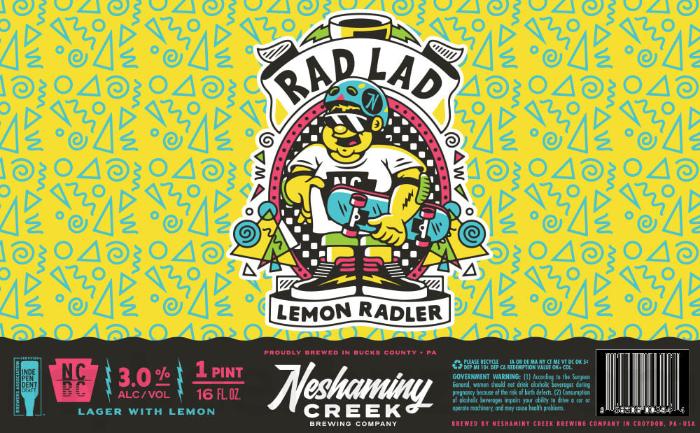 2025 Neshaminy Creek Brewing Rad Lad 16oz cans.