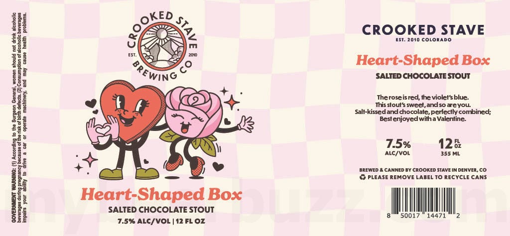 2026 Crooked Stave Heart-Shaped Box 12-oz Cans