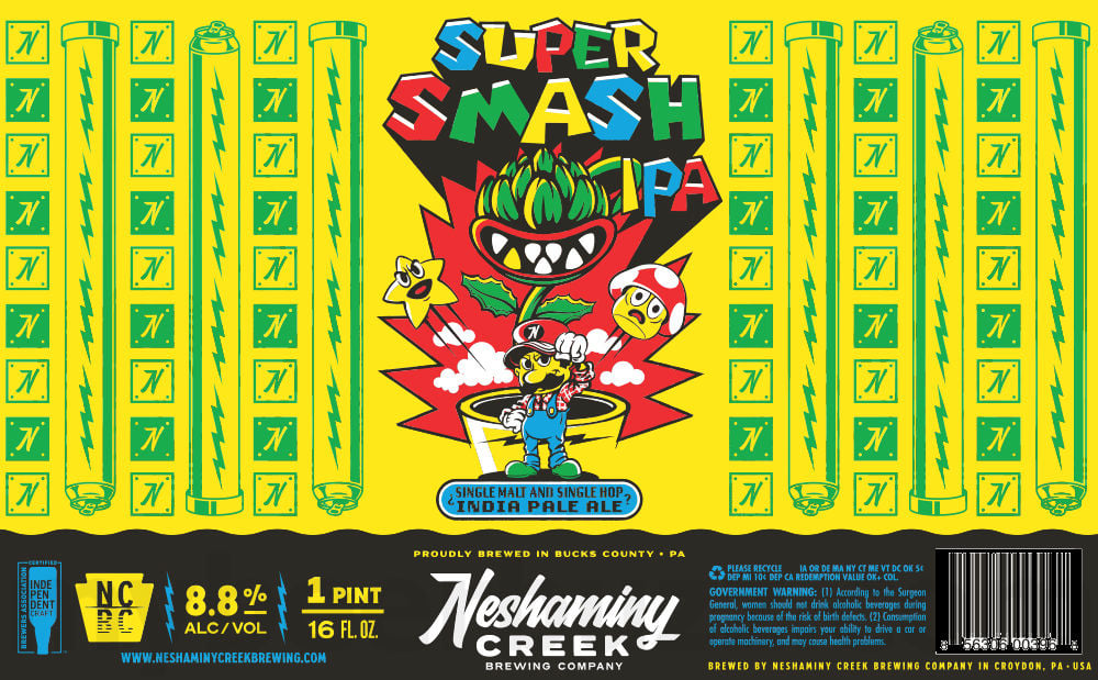 2025 Neshamint Creek Super Smash IPA 16oz Cans.