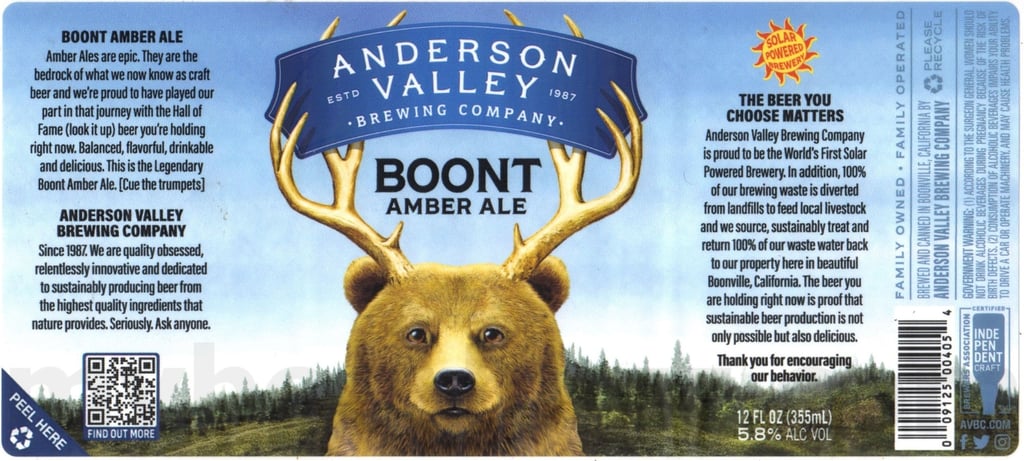2025 Anderson Valley Boont 12oz Cans