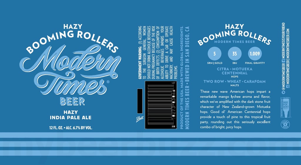 2026 Modern Times Hazy Booming Rollers 12-oz Cans