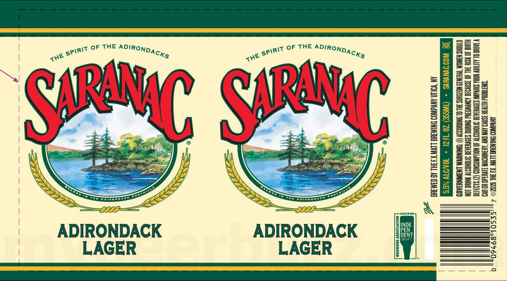 2026 Saranac Adirondack Lager 12-oz Cans