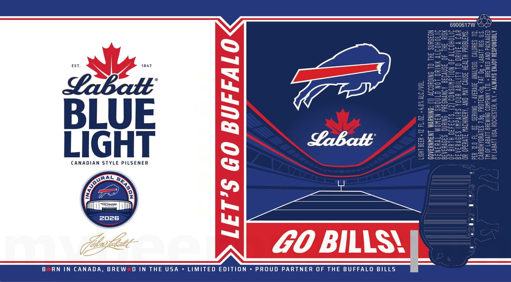 2026 Labat Blue Ligfht Buffalo Bills 12-oz Cans