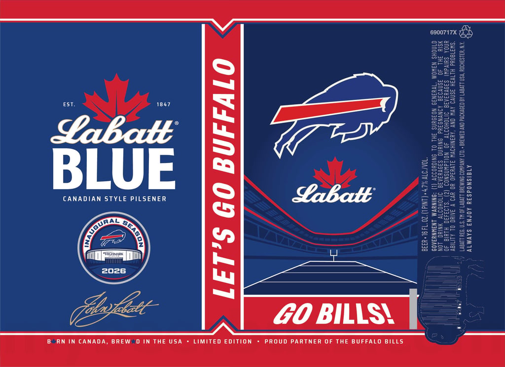2026 Labatt Blue Buffalo Bills 16-oz Cans