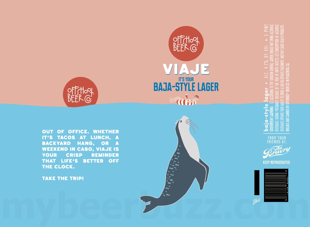2025 Offshoot Beer Viaje It's Your Baja-Style Lager 16-oz Cans