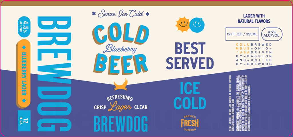 2026 BrewDog Cold Beer Blueberry 12-oz Cans
