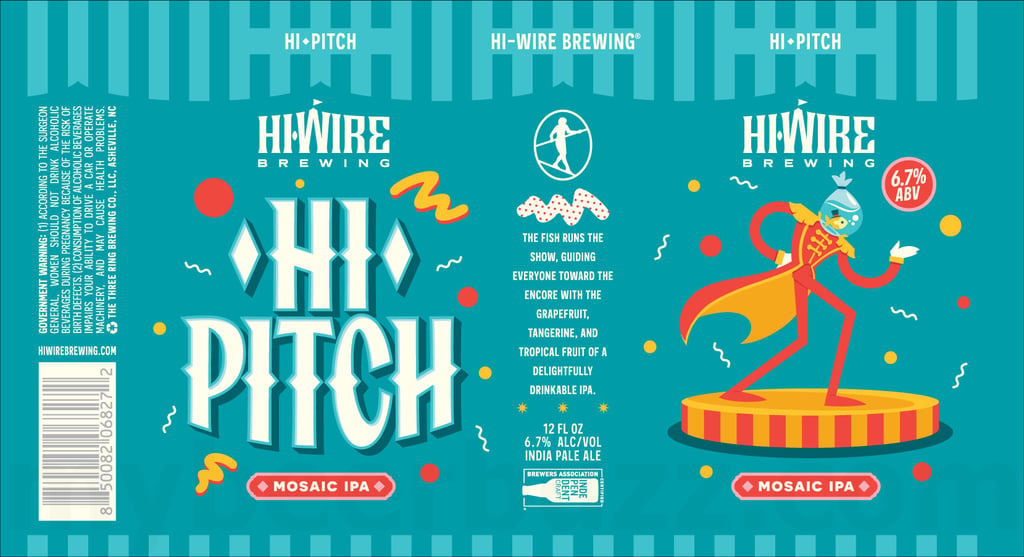 Hi-Wire Working On Hi-Wire Lager, Hazy Hazy Hazy IPA, Sweeties Malt Liquor, Winter Warmer, Lo Pitch, Hi-Pitch & Hazy Pitch 7 Hi-Wire Hi Pitch