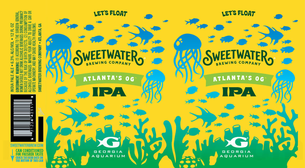 2025 SweetWater Atlanta's OG IPA Georgia Acquarium 12-oz Cans