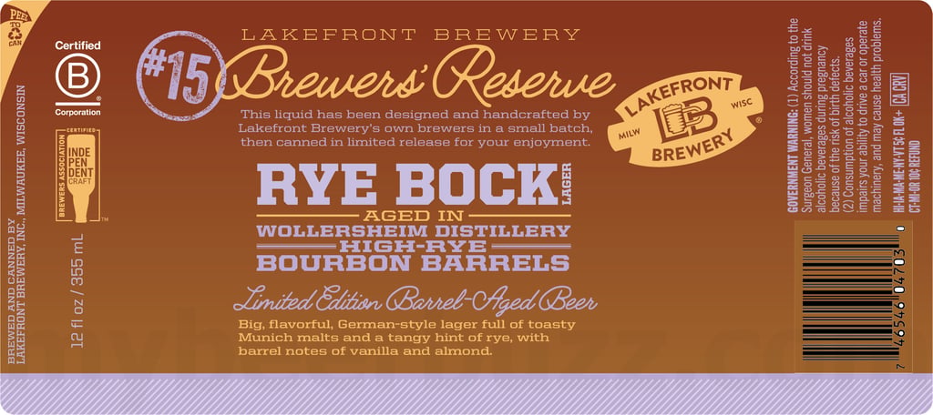 2026 Lakefront Brewery Brewer's Reserve Rye Bock 12-oz Cans