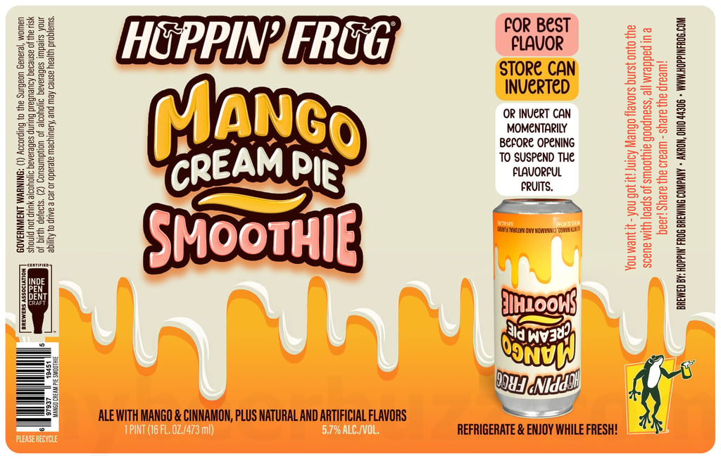 Hoppin’ Frog Adding Mango Cream Pie Smoothie Cans
