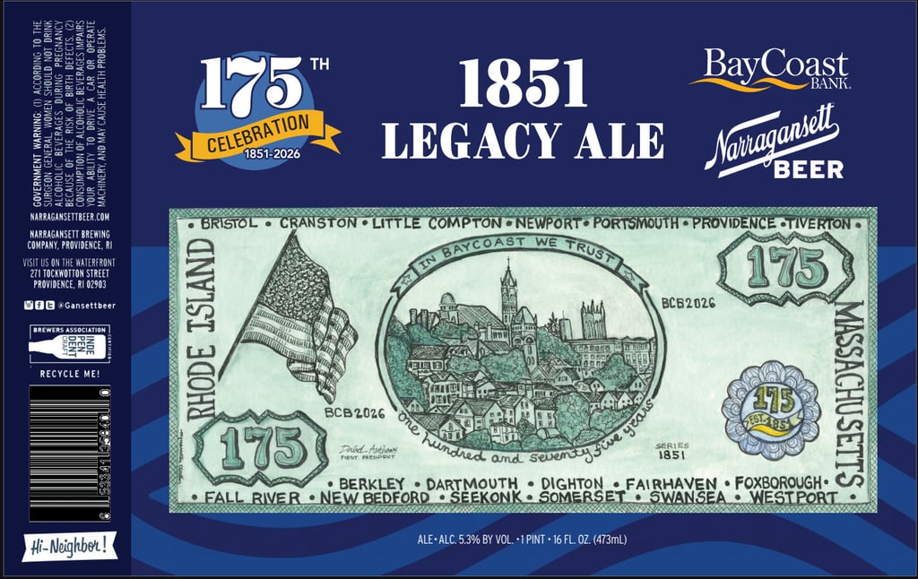 2026 Narragansett 1851 Legacy Ale 16-oz Cans