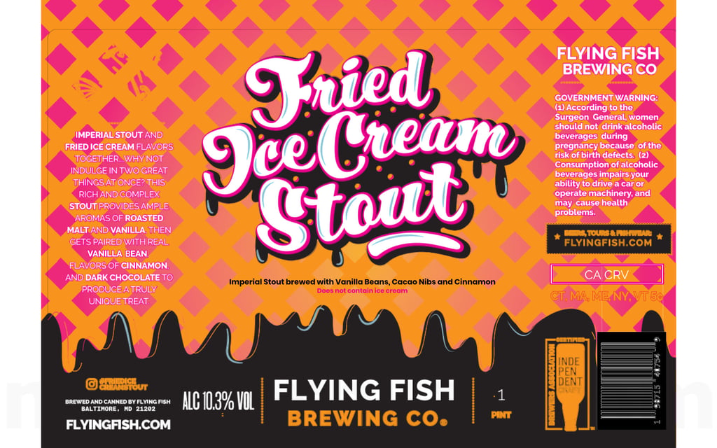 2025 Flying Fish Fried Ice Cream Stout 16-oz Cans
