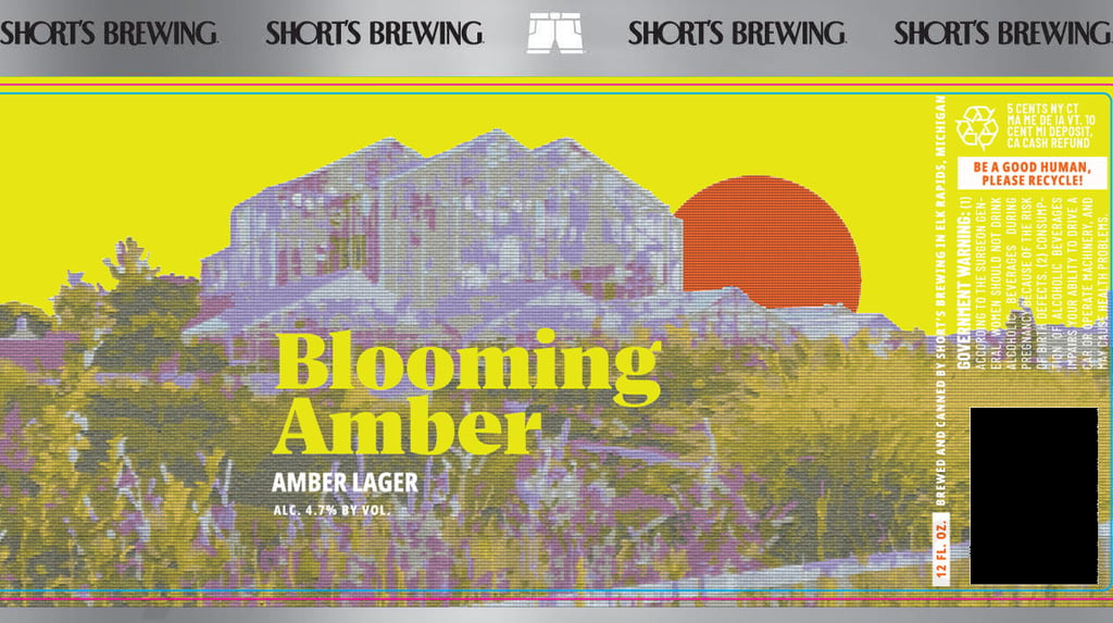 2025 Short's Brewing Blooming Amber 12oz Cans.
