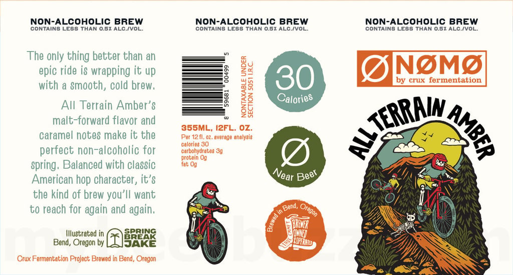 2025 Crux Fermentation Project N0M0 All Terrain Amber 12-oz Cans