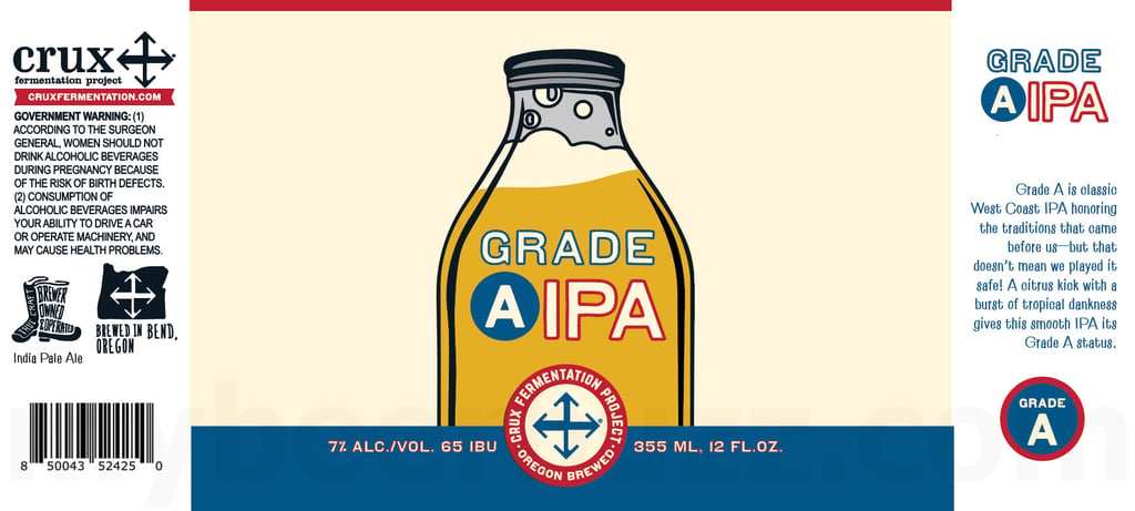 2025 Crux Fermentation Project Grade A IPA 12-oz Cans