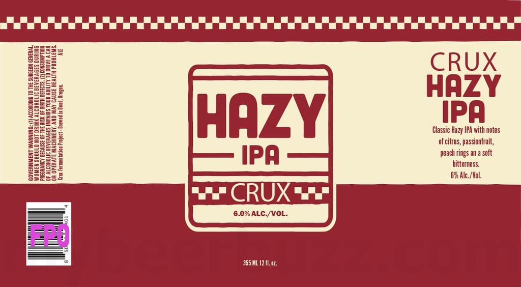 2025 Crux Hazy IPA 12-oz Cans