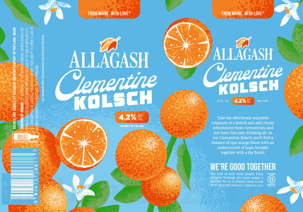 2025 Allagash Brewing Clementine Kolsch 16-oz Cans