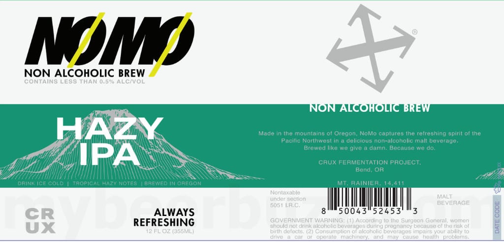 2026 Crux N0M0 Hazy IPA 12-oz Cans