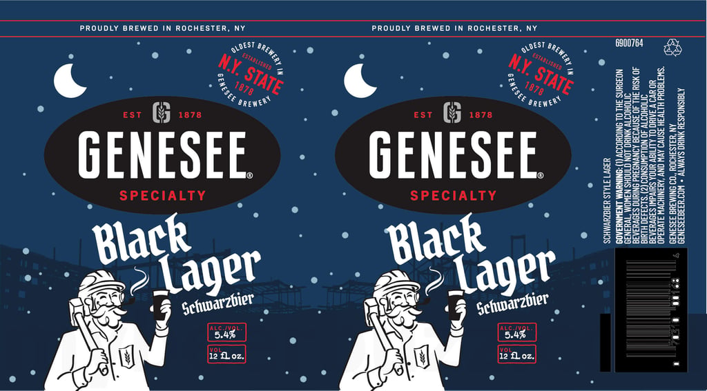 2026 Genesee Black Lager Schwarzbier 12-oz Cans