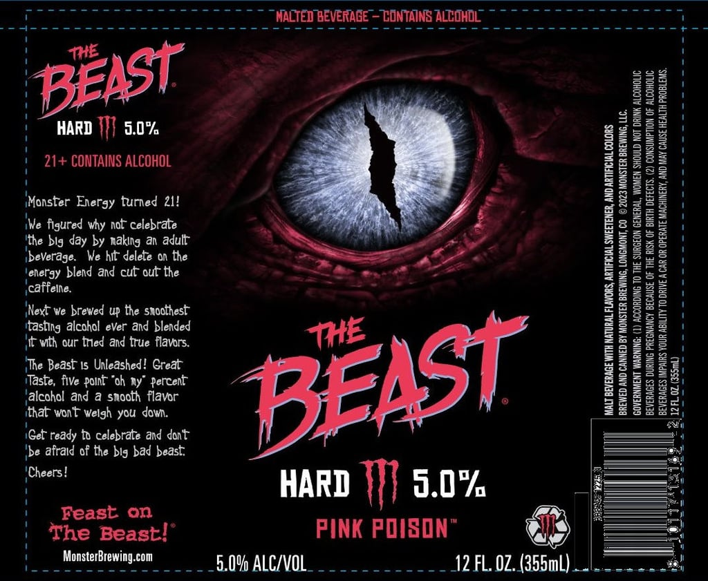 2025 Monster Brewing The Beast Pink Poison 12-oz Cans
