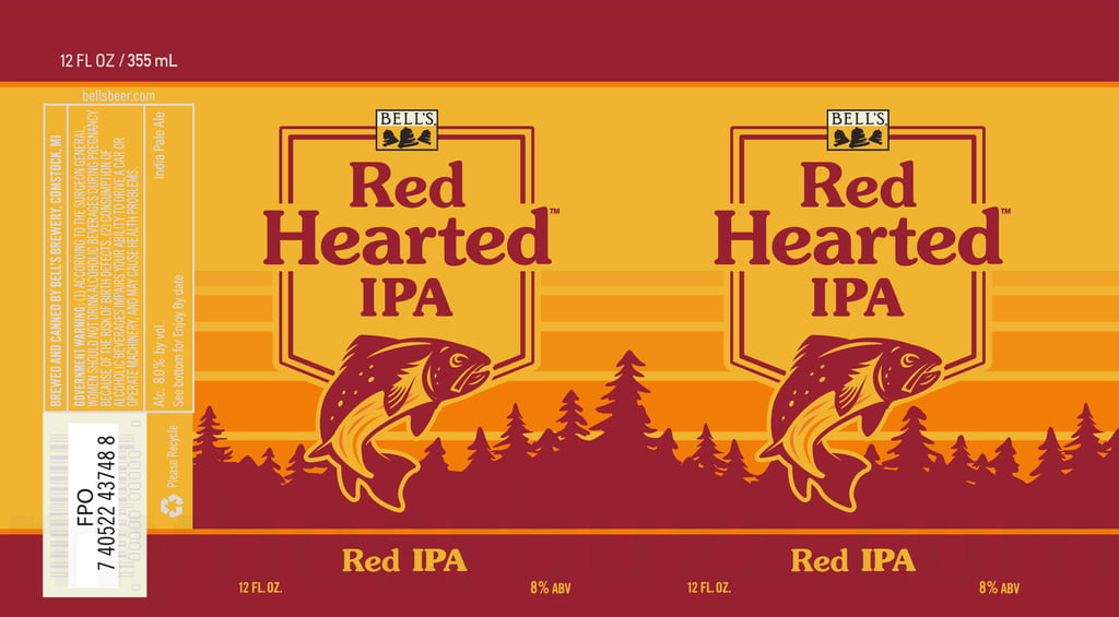 Bell’s Adding Red Hearted Ale & New Change Of Heart 7 2026 Bell's Brewery Red Hearted IPA 12-oz Cans