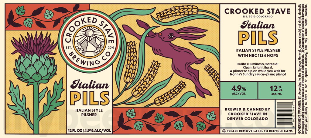 2025 Crooked Stave Italian Pils 12oz Cans.