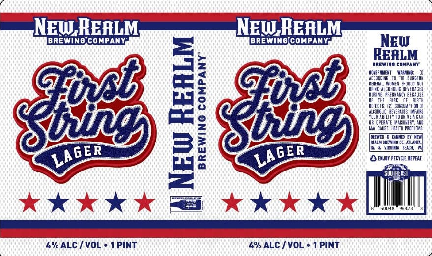 2025 New Realm First String Lager 16oz Cans