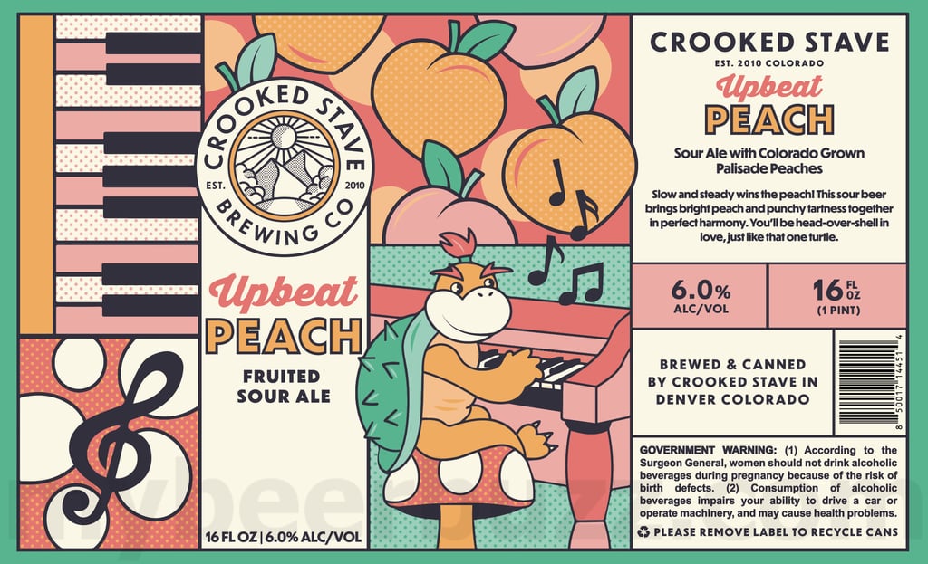 2025 Crooked Stave Upbeat Peach 16oz Cans