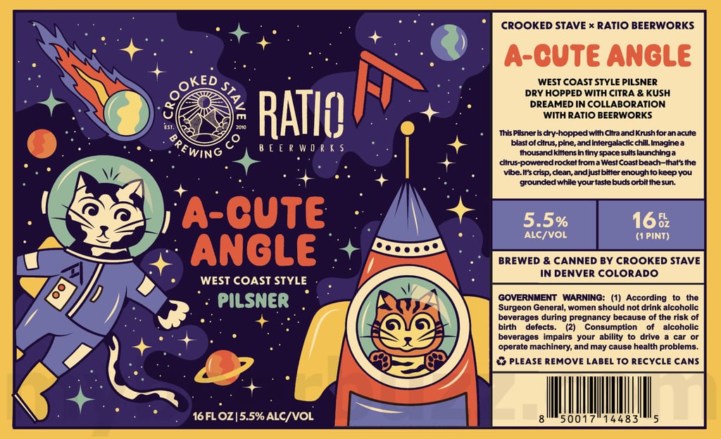 2025 Crooked Stave A-Cute Angle 16oz Cans